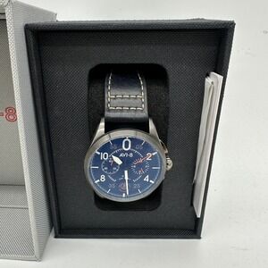 AVI-8 Flyboy‎ Watch Blue Dial Chronograph Pilot Style Leather Band